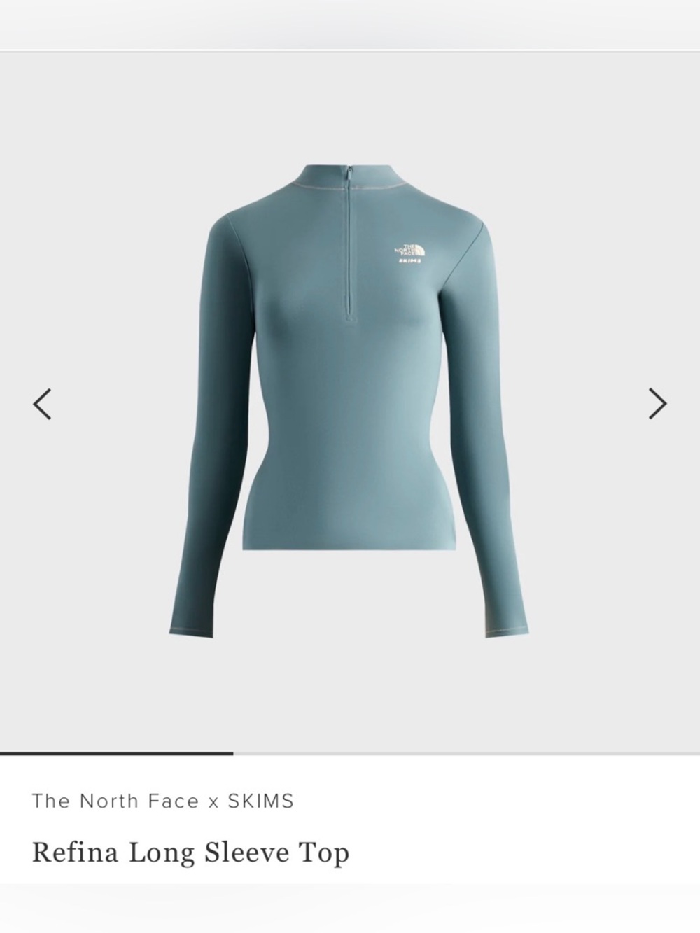 The North Face x SKIMS Refina Long Sleeve Top Size M NWT